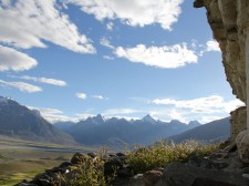 A mountain chain at the end of the Zanskar valley