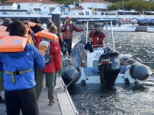 Briefing before boarding the zodiac