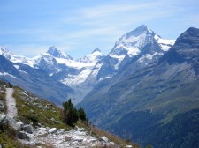 The Val d'Anniviers with the Matterhorn in the distance