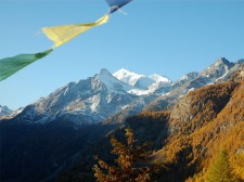 The Weisshorn seen from the gîte