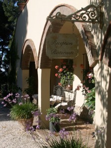 The hotel main entrance