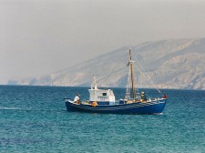 A fishing boat passing