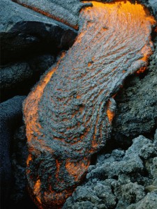 A lava flow