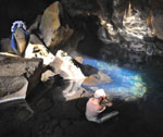 Hot water bath in Iceland