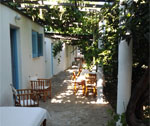 The patio of the pension