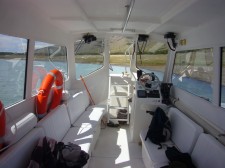 A boat used on the south arm of Lake Argentino and on Lake Roca (Argentina)