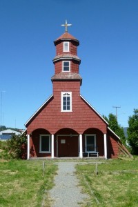 A typical church on the island of Chiloé (Chile)