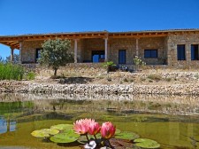 The natural pond in front of the gîte