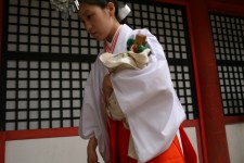 A woman dressed in a traditional kimono