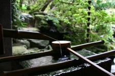 A bamboo fountain