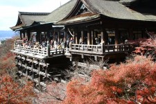 The Kiyomizu-dera wooden temple in Kyoto