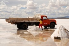 Salt harvesting in Colchani