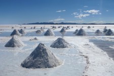 Salt mounds in the Salar