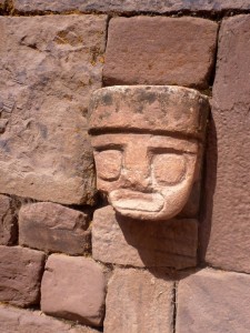 A figure in bas-relief at Tiwanaku