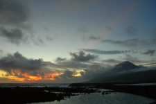 Sunset from the port of Lajes