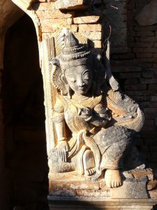 Detail of a pagoda of Shwe Indein complex near Inle Lake