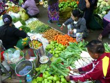 The Nyaung-U market near Bagan