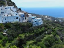 The village of Kardiani clinging to the terraces