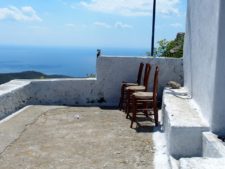 View from a terrace of one of the many churches on the island